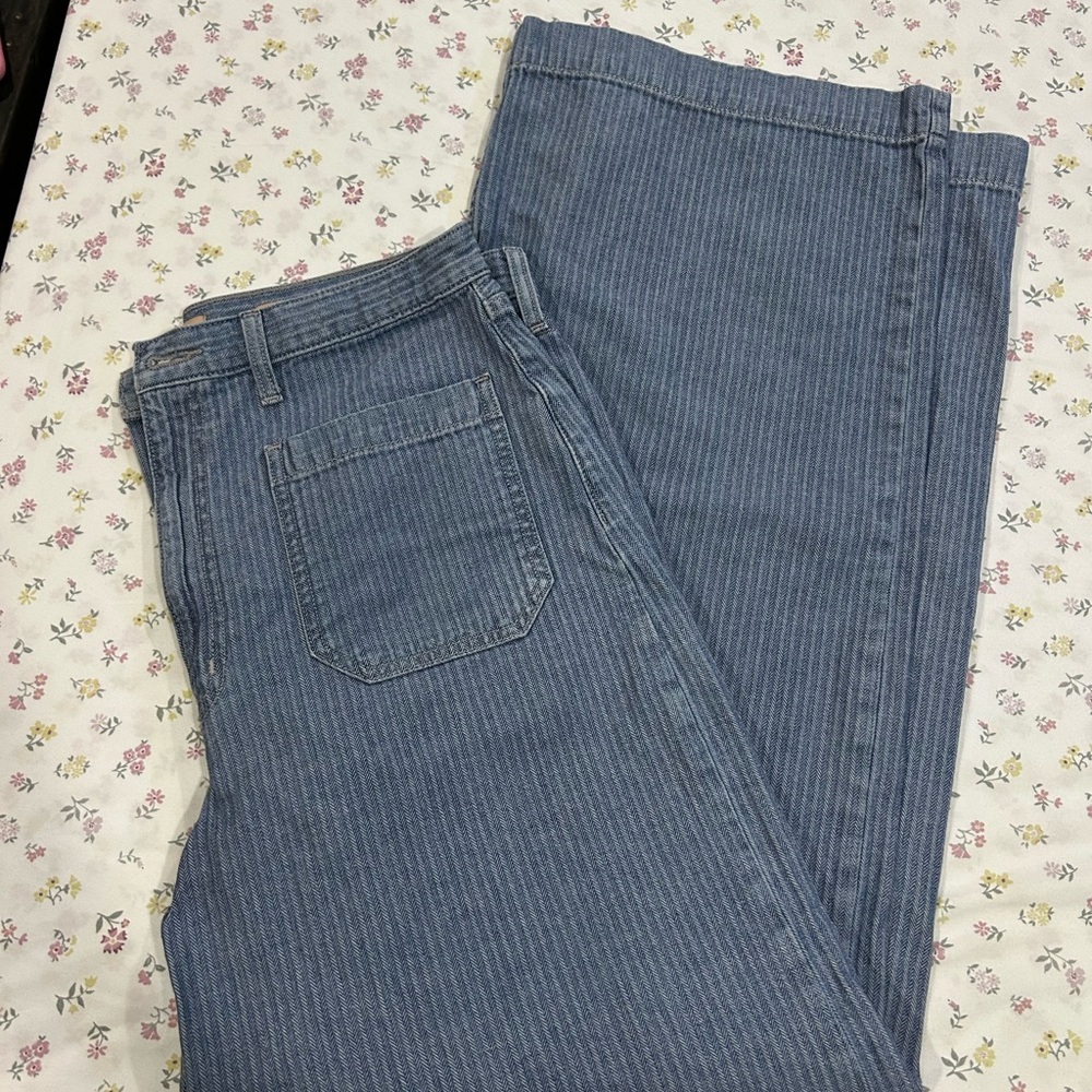 Ariat Blue Pinstripe ultra wide leg